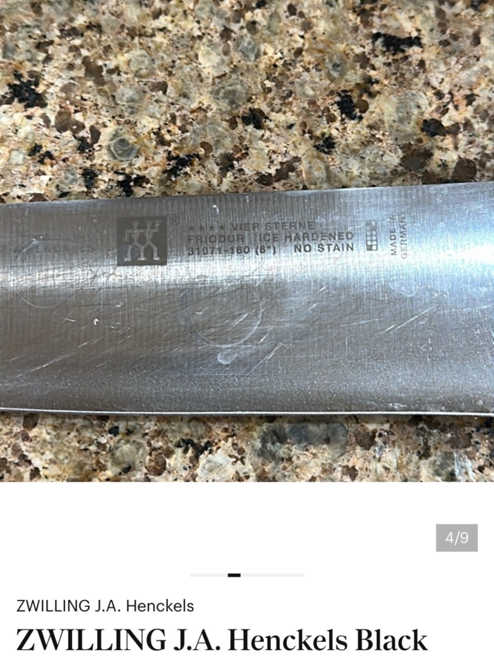 ZWILLING J.A. Henckels Stainless Steel Knife , 6inch - Picture 4 of 9